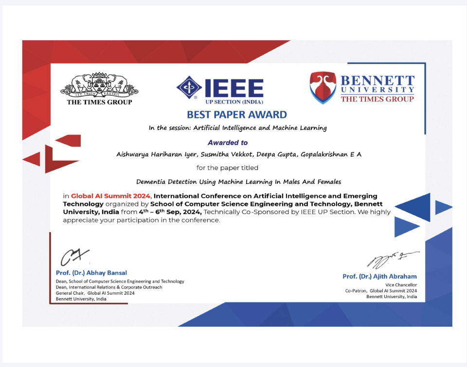 Best Paper Award