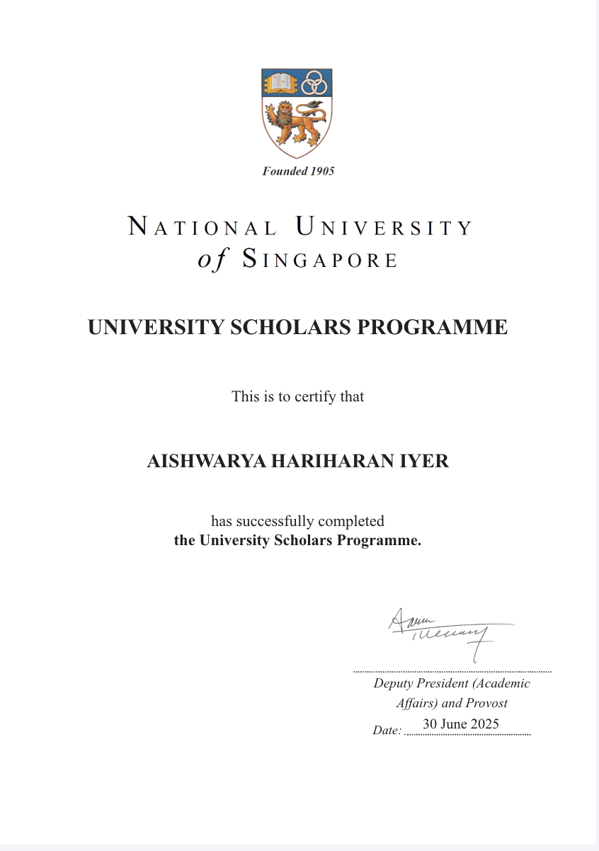 University Scholars Programme (USP) & Turing Programme