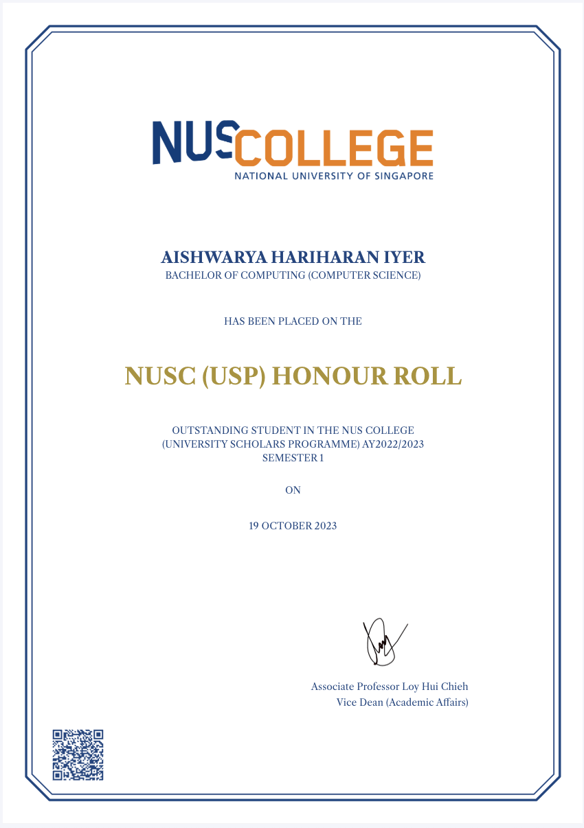 USP Honor Roll